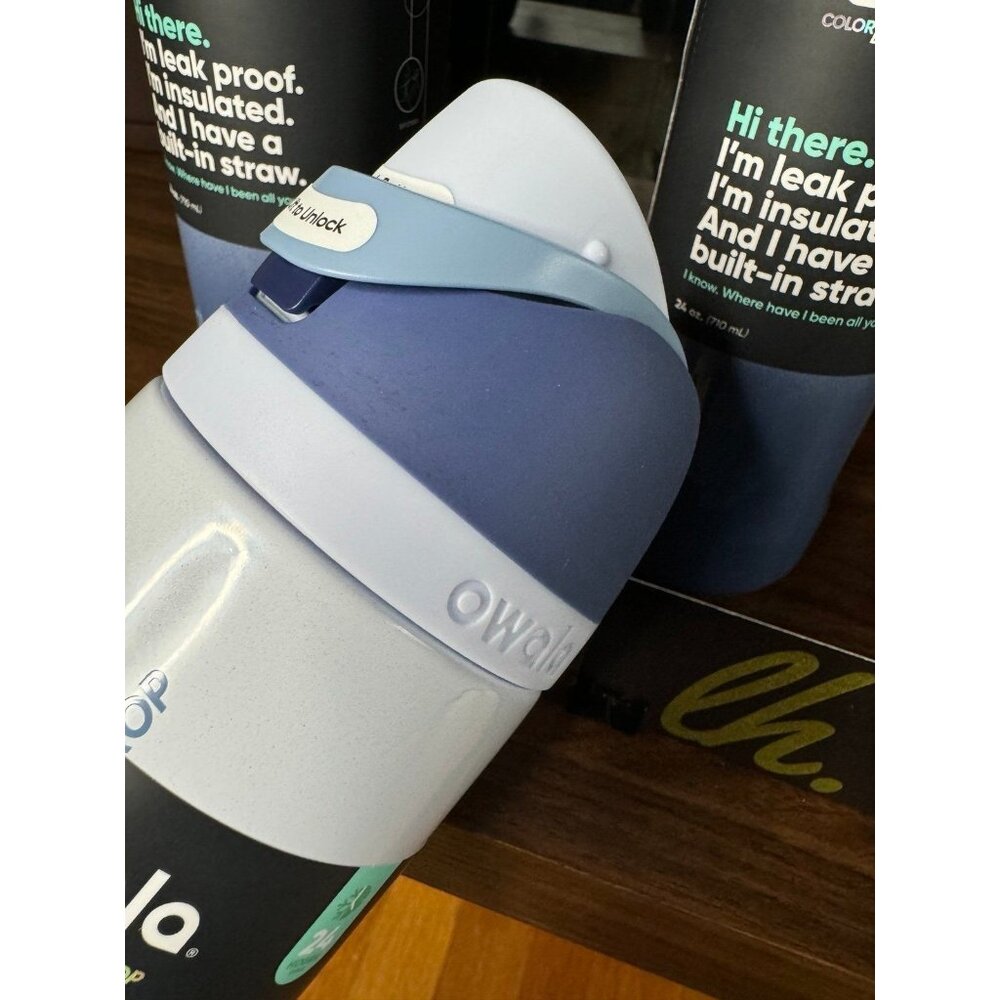 Owala Limited Edition Color Drop Riptide 24oz Freesip Water Bottle - Picture 8 of 8